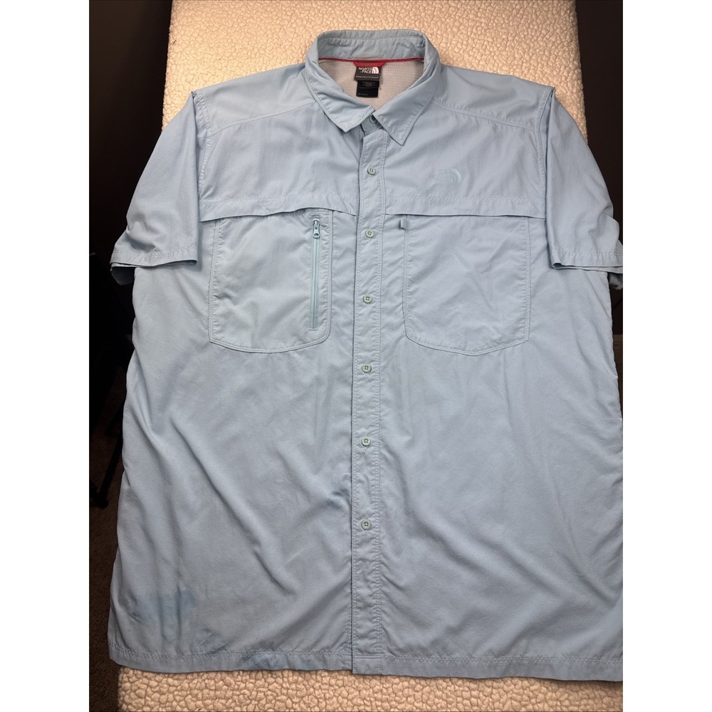 North Face Men's‎ XXL Shirt Camping Hiking Fishing  Vented UV Lightweight EUC